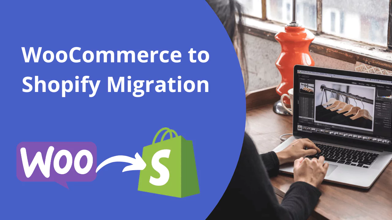 Blog cover with an illustration of the woocommerce and shopify logos